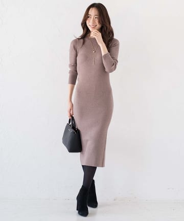 【定番人気】マキシニットワンピース