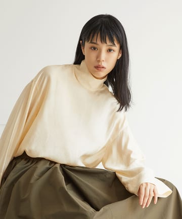 オーガンジースタンドネックブラウス【オンラインストア限定商品】