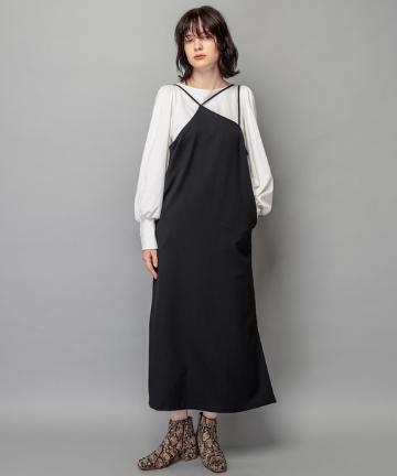 アシメキャミワンピース＋ボリューム袖ロンT/セットアイテム