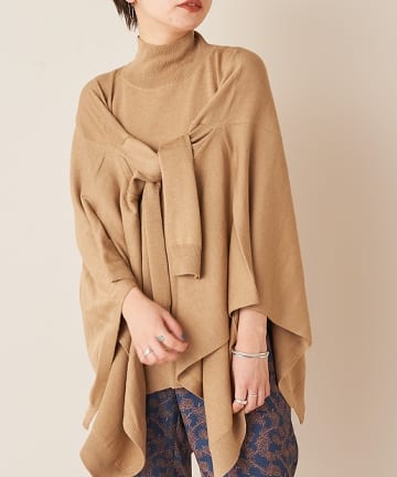 アレンジポンチョニット