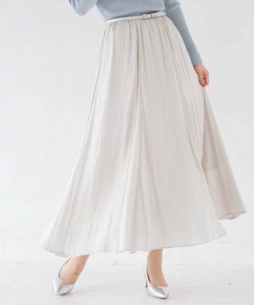 サテンギャザースカート