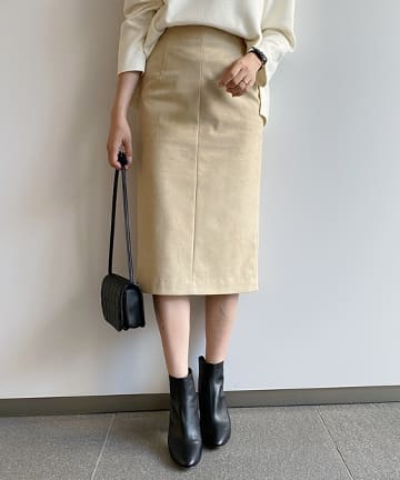 フェイクスエードスカート