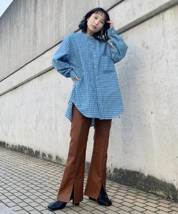 ＊【GHOSPELL】DefintionFauxLeatherTrousers