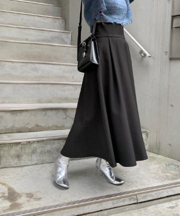 カマーバンドフレアースカート