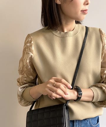 袖オパールニット