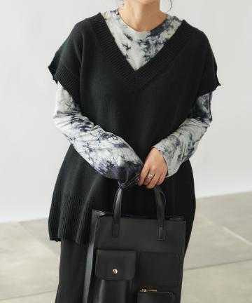 【WEB限定】ダメージ加工ニットベスト