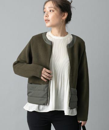 リサイクルヒートミラノリブ切替ジャケット
