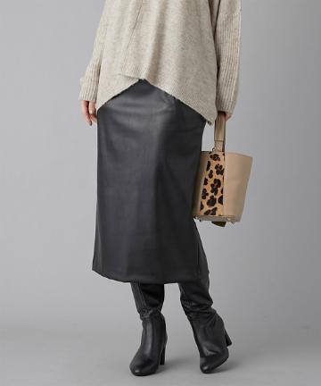 合皮ナロースカート