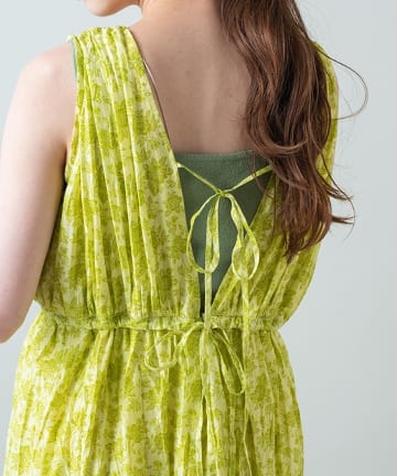 OUTLET(アウトレット) 【Kastane】花柄ワッシャーシフォンワンピース