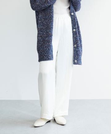 サテンストレートパンツ