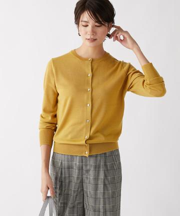 【《ベーシックで着回し力抜群》洗える】クルーネックカーディガン