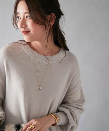 un dix cors(アンディコール) 【リラクシーな着心地】2wayネックニットワンピース