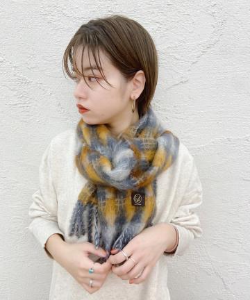 (MANTAS EZCARY)WEB限定モヘヤチェックストール