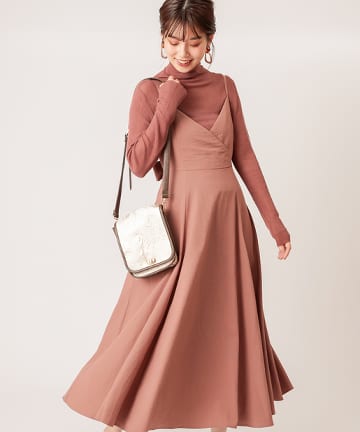 natural couture(ナチュラルクチュール) バックリボンキャミワンピース