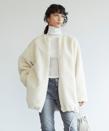 リバーシブルボアコート