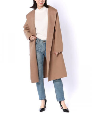 【さらっと羽織れる軽アウター】裏ボンディングガウンコート