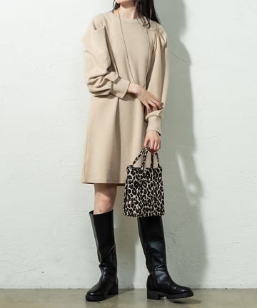 袖タックミニワンピース