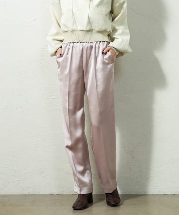 サテンイージーパンツ