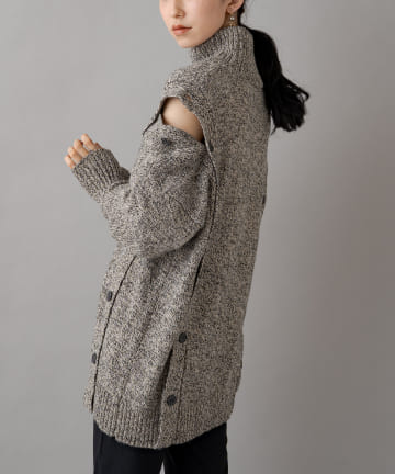 ボタンスルーニット