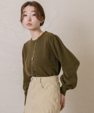 ＊モチモチロングリブパフニット