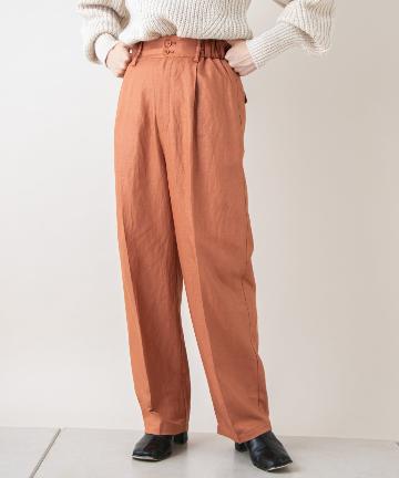 チンツ加工ストレートパンツ