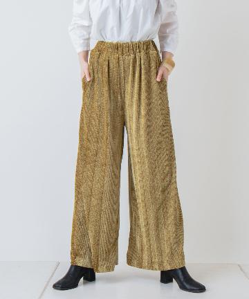 ＊【GHOSPELL】PolishedVelvetWideLegTrousers