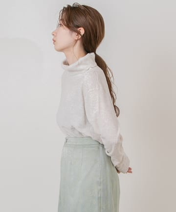 HEALTH KNIT ベーシックワッフルタートルネック LS