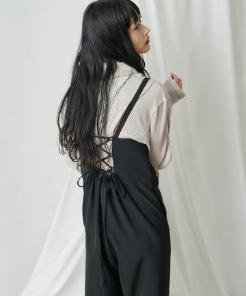 【WEB限定】バックオープンハイネックプリーツプルオーバー