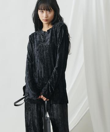 【WEB限定】クラッシュベロア長袖プルオーバー(セットアップ可)