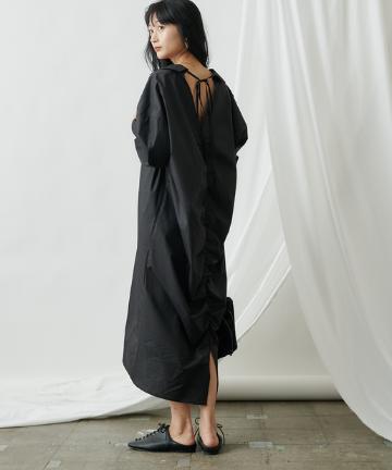 【WEB限定】バックオープンシャツワンピース