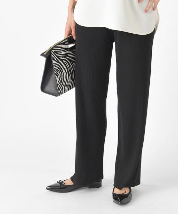 【手洗い可】リブストレートパンツ