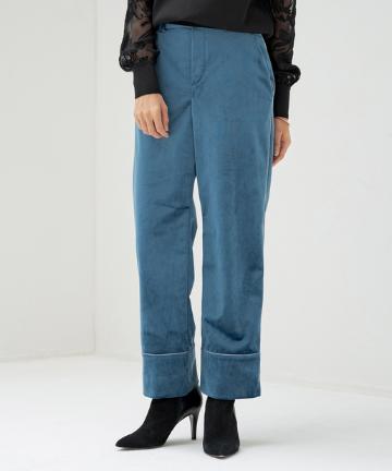 【COEL/コエル】パイピングベルベットワイドパンツ