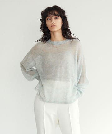 モヘアプルオーバーニット