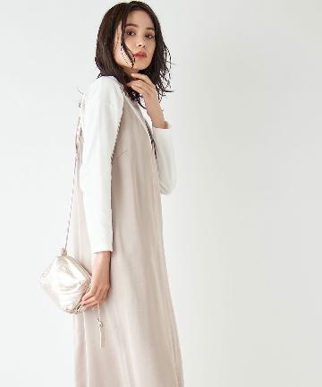 【手洗い可】サテンキャミワンピース