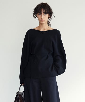 バックカシュクールスムースニット