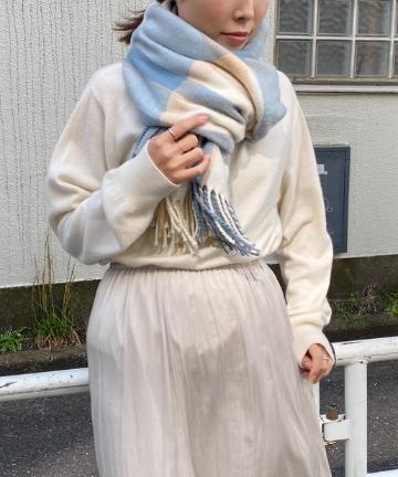 【WEB限定】チェック起毛ストール