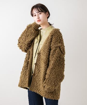 ＊【SET ITEM】マルチウェイループカーデ×レザーシャツSET