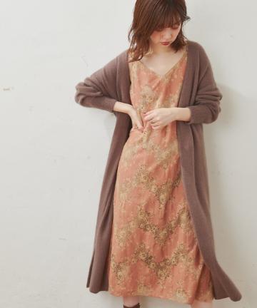 natural couture(ナチュラルクチュール) ふわふわラクーンおしゃれロングカーディガン