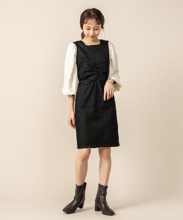 [mline]フロントギャザーミニジャンスカ