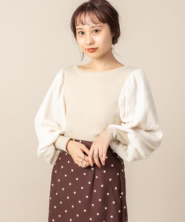 [mline]ドッキングデザインニット