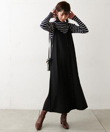 natural couture(ナチュラルクチュール) モクロディフレアキャミワンピース