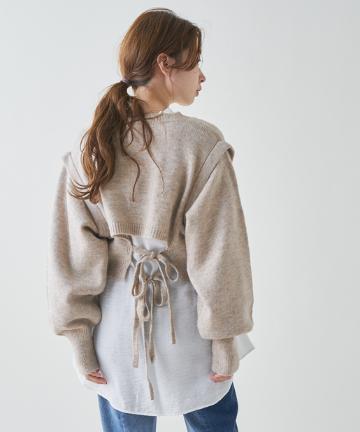 【SET ITEM】BACKあきクロップドニットSET