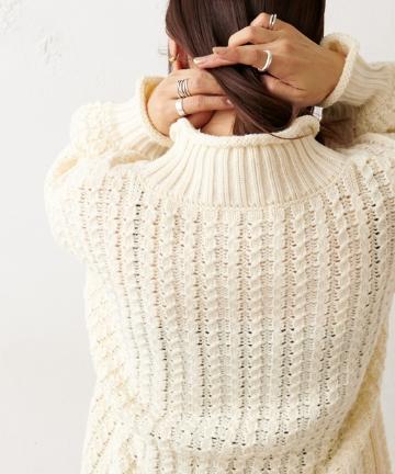 natural couture(ナチュラルクチュール) ゆるっとチャンキーチュニックニット