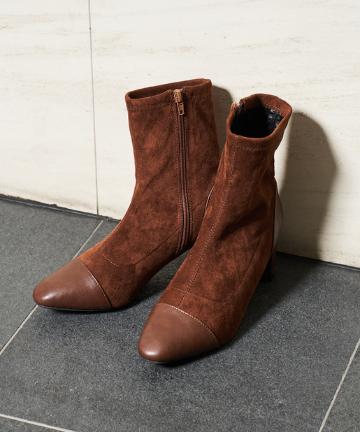 【minia】スエードコンビブーツ