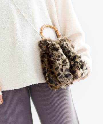 アニマル柄ファーバンブーバッグ