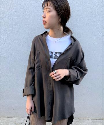 テンセルライクBIGシャツ