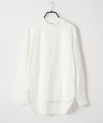 Warmスムースモックネック前後差長袖Ｔシャツ