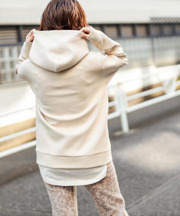 natural couture(ナチュラルクチュール) ダンボールニットユニセックスパーカー Mサイズ