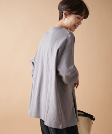 【メンズライクな印象に】ヘビーウエイトスリットロンT