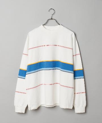 ホリゾンタルパネルボーダーTシャツ/ビッグシルエットロンT